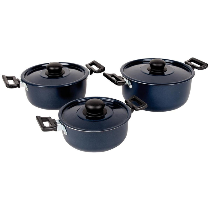 Bo-Camp Cookware Set Rondo 3 Pieces Aluminium Bo-Camp - UK Camping And Leisure