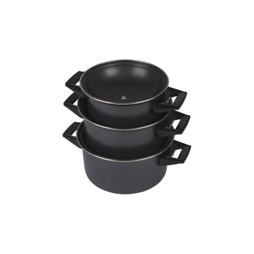Bo-Camp Cookware Set Rondo 3 Pieces Carbon Steel Bo-Camp - UK Camping And Leisure