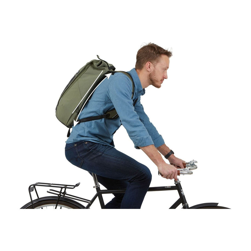 Thule Paramount Commuter Rucksack 18L Olivine Green Cycling Backpack Thule - UK Camping And Leisure