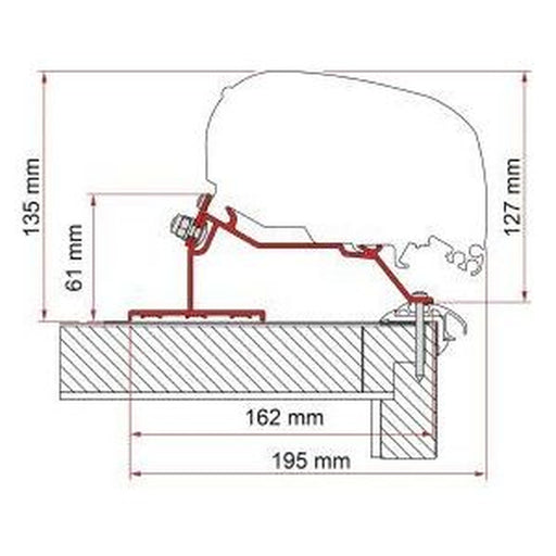 Fiamma F80/F65 Adapter Kit Caravan Roof 450 98655Z073 Fiamma - UK Camping And Leisure