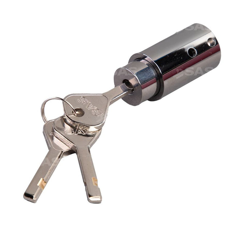 SAS Security Products SAS Replacement Push-In Barrel Lock with 3 keys Lock Standard | UK Camping and Leisure
