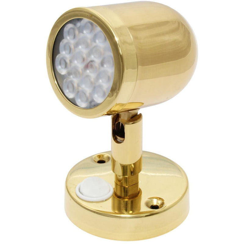 AAA LED Adjustable Reading Light Brass 8 30V AAA - UK Camping And Leisure