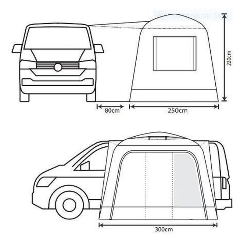 Outdoor Revolution Cayman Cuda XL F/G (180 X 240) Driveaway Awning Outdoor Revolution - UK Camping And Leisure