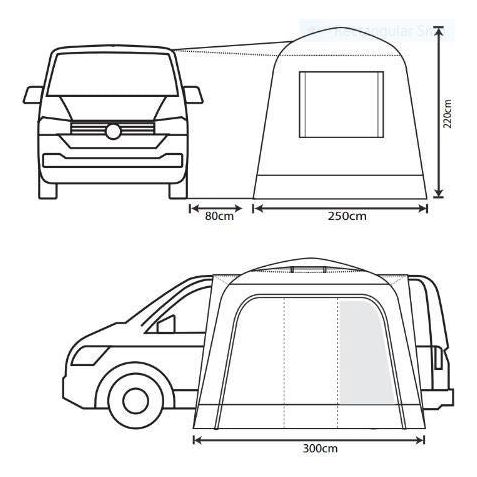 Outdoor Revolution Cayman Cuda XL F/G (180 X 240) Driveaway Awning Outdoor Revolution - UK Camping And Leisure