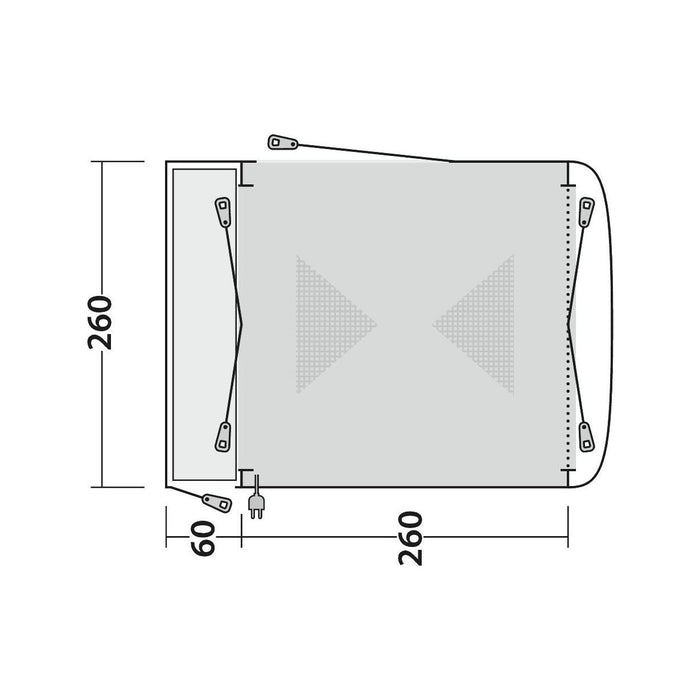 Outwell Milestone Shade Poled Driveaway Campervan Awning Outwell - UK Camping And Leisure