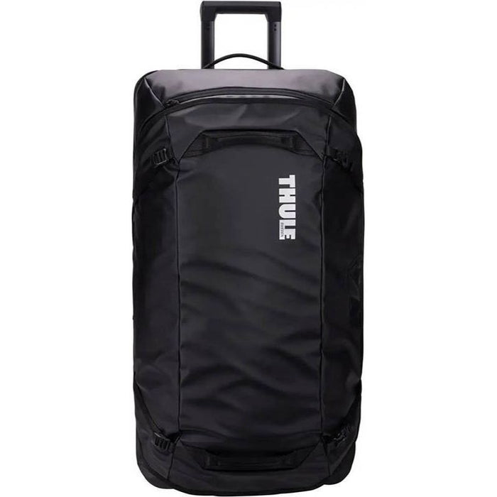 Thule Chasm check 110l in wheeled duffel suitcase black Thule - UK Camping And Leisure