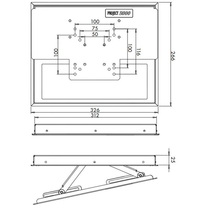 LCD TV Holder (Recessed Fit) for Caravans Nova - UK Camping And Leisure