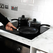 Leisurewize 3 Piece Induction Pan Set Black Marble Caravan Motorhome LW701 - Image 5 of 6 | UK Camping and Leisure