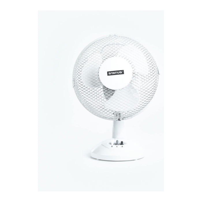 MDS1203 Status 9 White Desk Fan S9DESKFAN1PKB Status - UK Camping And Leisure