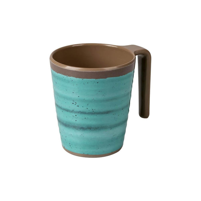 Bo-Camp Mug Halo L Melamine 4 Pieces Aqua Bo-Camp - UK Camping And Leisure