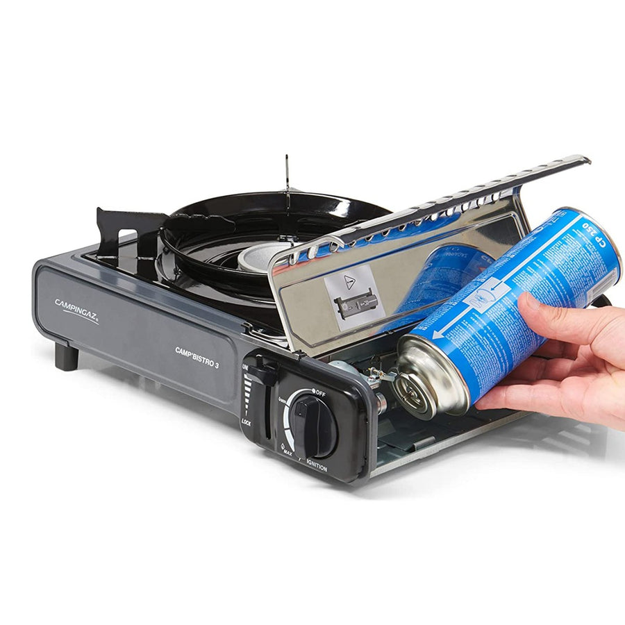Campingaz Bistro 3 Grey Camping gas stove with Griddle Campingaz - UK Camping And Leisure