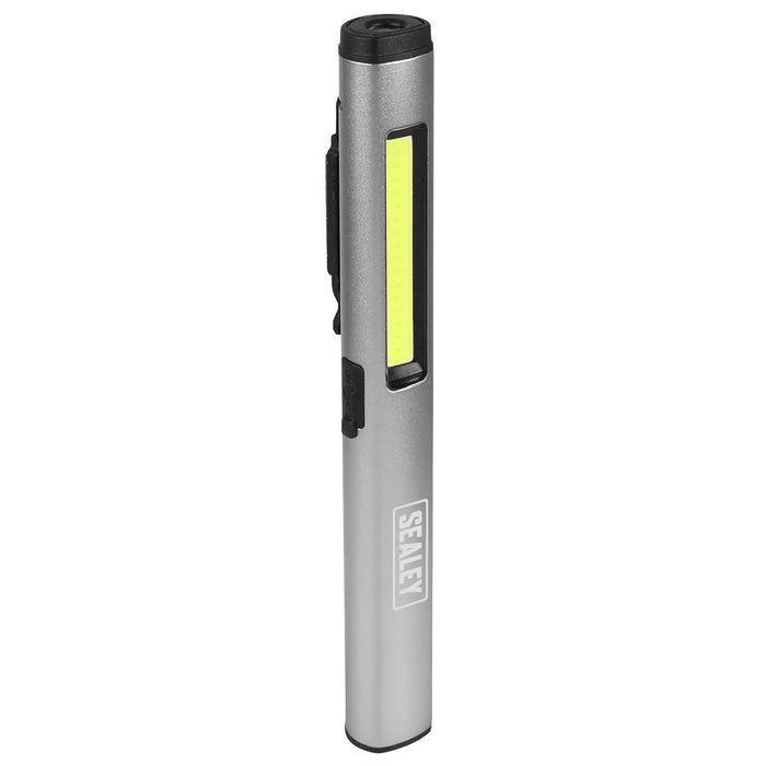 Sealey Penlight Torch with UV 5W COB & 3W SMD LED with Laser Pointer Rechargeabl Sealey - UK Camping And Leisure