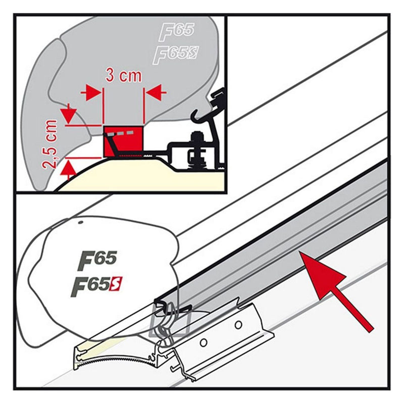 Fiamma Kit Rain Guard F80/F65 50cm: Convenient Awning Rain Protection Fiamma - UK Camping And Leisure
