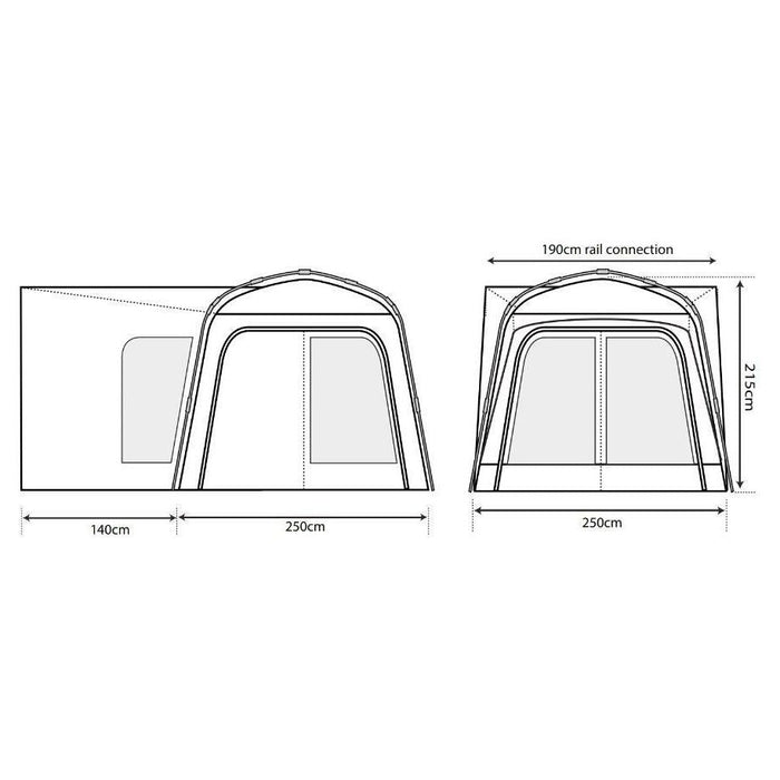 Outdoor Revolution Q Cayman T1 Tailgate Driveaway Awning Outdoor Revolution - UK Camping And Leisure