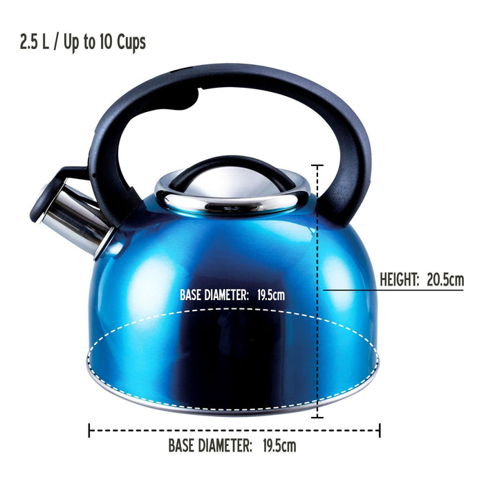 MDS1203 Liberty Blue 2.5 Litre Whistling Kettle CW-T056-B1BL Liberty Leisure UK - UK Camping And Leisure