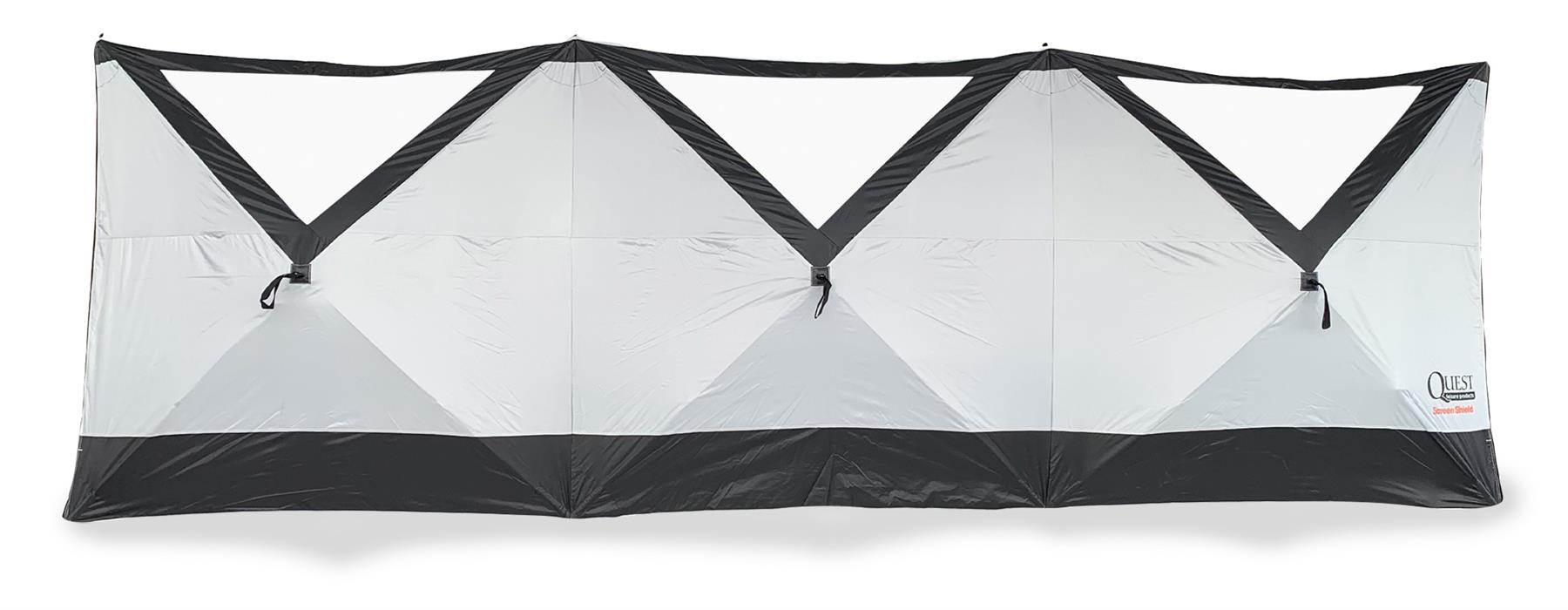 Quest Screen Shield Quad Vision Pop Up Windbreak (3 panel) With Windows Quest Leisure - UK Camping And Leisure