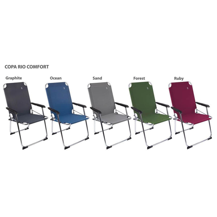 Bo-Camp Chair Copa Rio L Aluminium Graphite Bo-Camp - UK Camping And Leisure