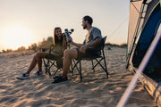 Coleman Deck Chair Grey Camping Garden Black Steel Frame Seat Caravan | folding chairs, lightweight, touring caravan