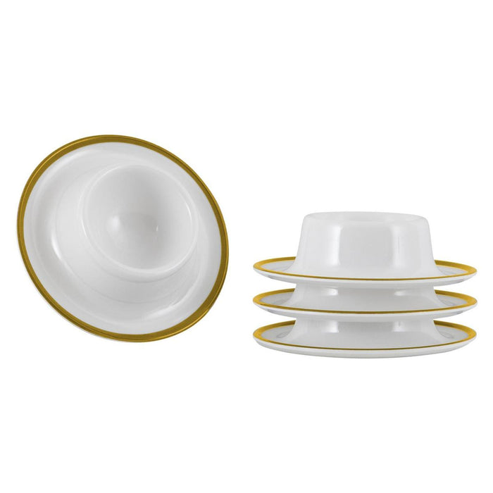 Gimex Linea Line Egg Cup Gold 4 Pieces Gimex - UK Camping And Leisure