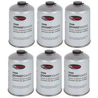6x Go System PowerSource Butane Propane Threaded Gas Canister - 445g