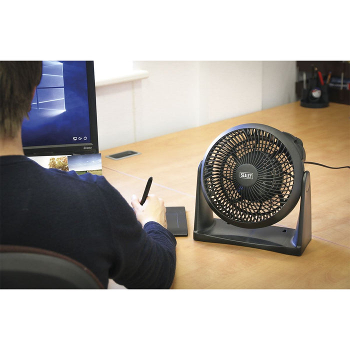 Sealey Desk/Floor Fan 3-Speed 8" 230V SFF08 Sealey - UK Camping And Leisure