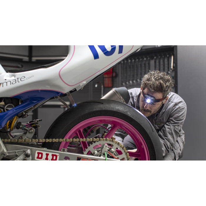 Sealey 3W CREE XPE LED Rechargeable Head Torch Light Auto Sensor 120 Lumens Sealey - UK Camping And Leisure