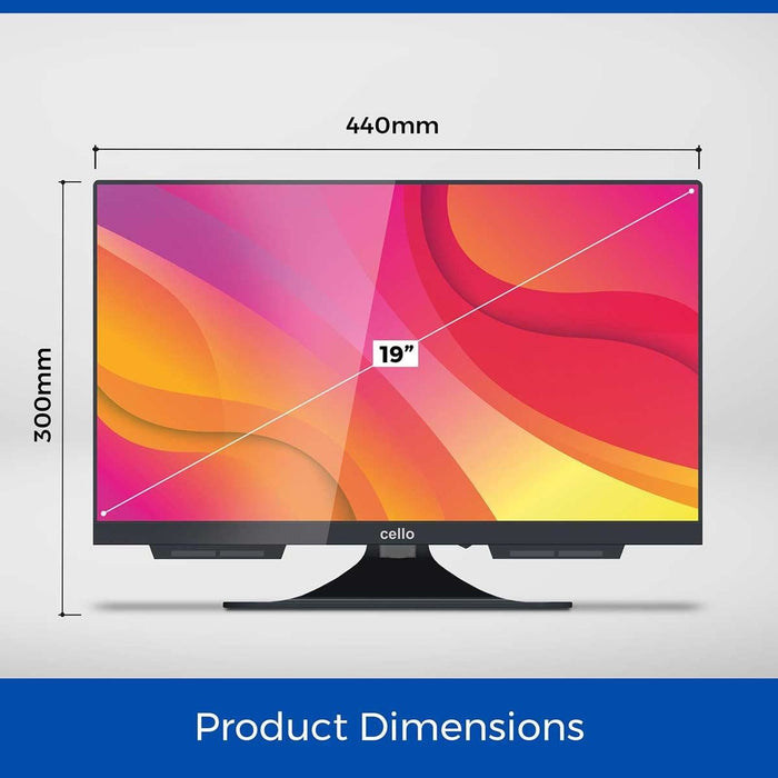 Cello 19" Smart WebOS 12V/230V Traveller TV with Perfect Pitch Cello - UK Camping And Leisure