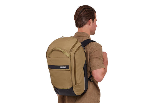 Thule Paramount hybrid bike pannier and backpack 26L tan beige Thule - UK Camping And Leisure
