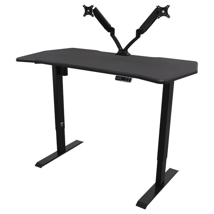 Dellonda Carbon Electric Height Adjustable Standing Desk 1400 x 700mm Dellonda - UK Camping And Leisure