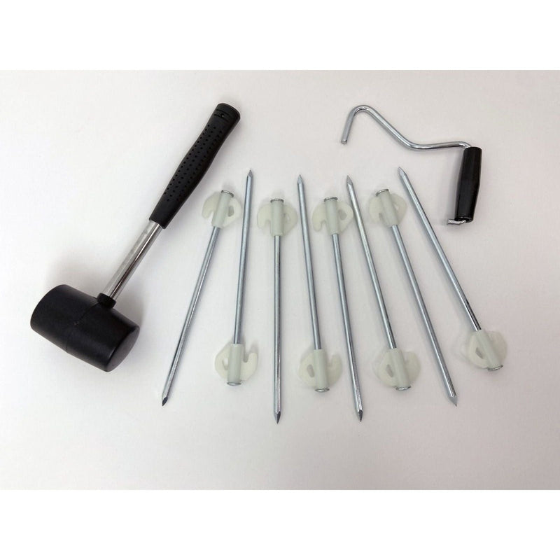 Blue Diamond Glow Ground 20 x Pegs Kit Green Includes Storage Bag Mallet Puller Blue Diamond - UK Camping And Leisure