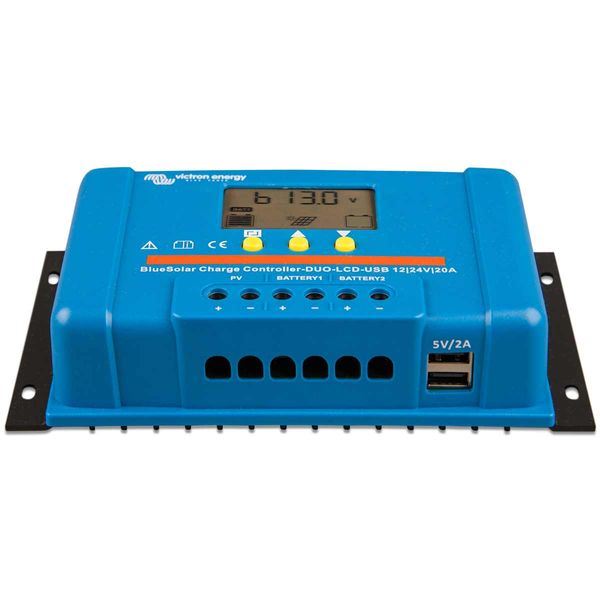 Victron BlueSolar PWM Charge Controller DUO LCD & USB (12V/24V / 20A)