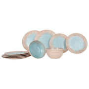 Gimex Stone Line Tableware Beige 12 Pieces Gimex - UK Camping And Leisure