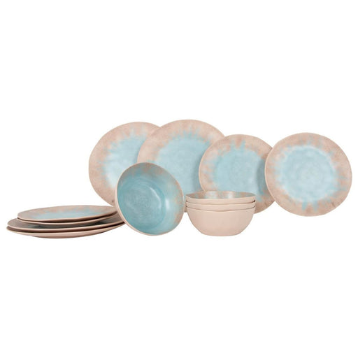 Gimex Stone Line Tableware Beige 12 Pieces Gimex - UK Camping And Leisure