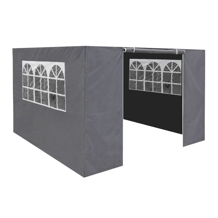 Dellonda Side Walls/Doors/Windows for Gazebo/Marquee Fits 2 x 2m Models - Grey Dellonda - UK Camping And Leisure