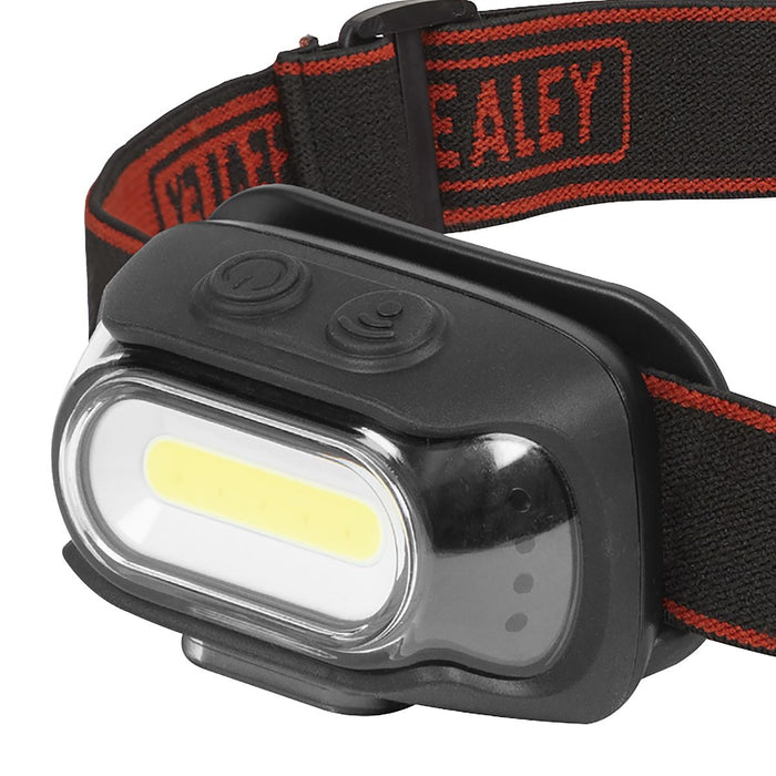 Sealey Rechargeable Head Torch with Auto-Sensor 8W COB LED HT08R Sealey - UK Camping And Leisure