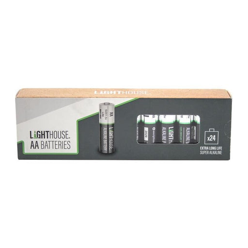 Lighthouse AA LR6 Alkaline Batteries 2400 mAh (Pack 24) Lighthouse - UK Camping And Leisure