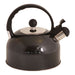 Bathurst black stainless steel whistling kettle (2.2L) 1143b Quest - UK Camping And Leisure