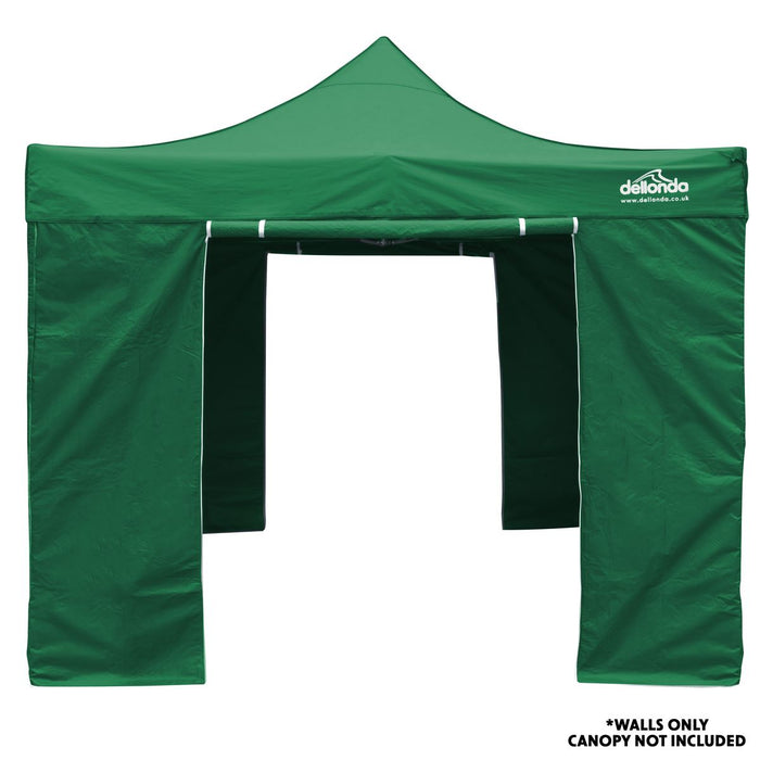 Dellonda Side Walls/Doors/Windows for Gazebo Fits 2 x 2m Models Dark Green Dellonda - UK Camping And Leisure