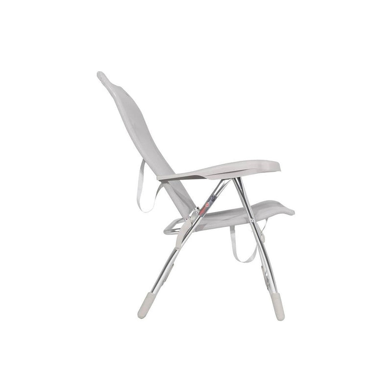 Crespo Beach Chair AL/206 Light Grey Crespo - UK Camping And Leisure