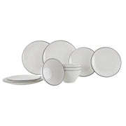 Gimex Linea Line Tableware Black 12 Pieces Gimex - UK Camping And Leisure