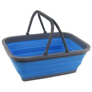 Via Mondo Basket Foldable Rect Blue/Grey 1165187 Via Mondo - UK Camping And Leisure