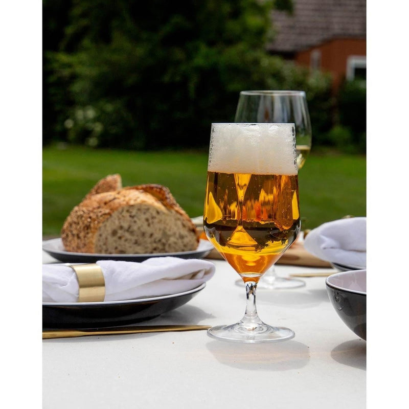 Gimex Solid Line Beer Glass 430ml 2 Pieces Gimex - UK Camping And Leisure