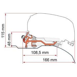 Fiamma F80/F65 Adapter Ducato H2 - L4 >06 98655Z148 Fiamma - UK Camping And Leisure