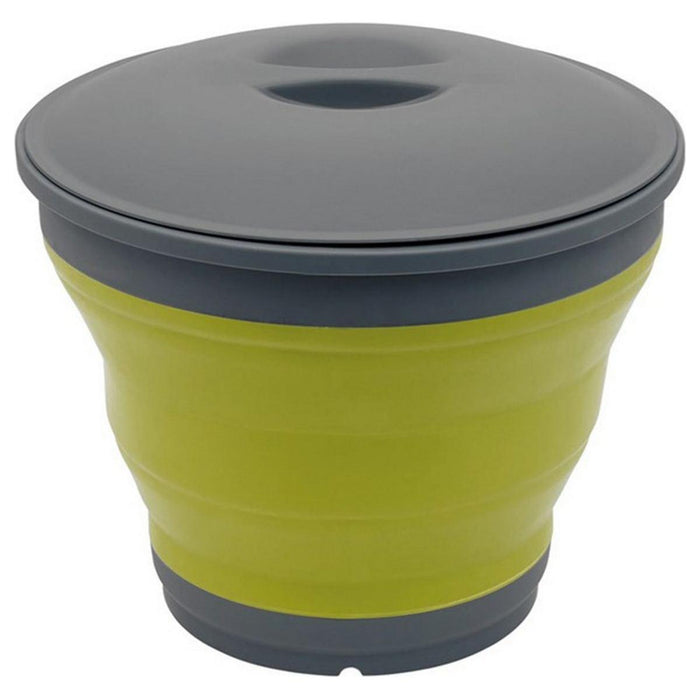 Collaps Bucket with Lid Green: Compact and Collapsible Camping Bucket with Lid