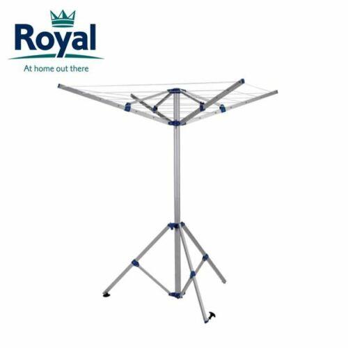 Royal Portable Aluminium Clothes Line Camping Caravan Washing Airer Dryer Royal - UK Camping And Leisure