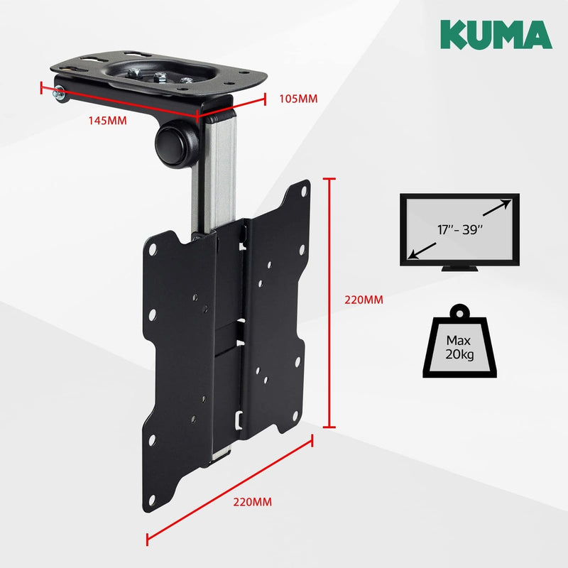Kuma Flip Down Tv Bracket BKUMBRK156 Kuma - UK Camping And Leisure