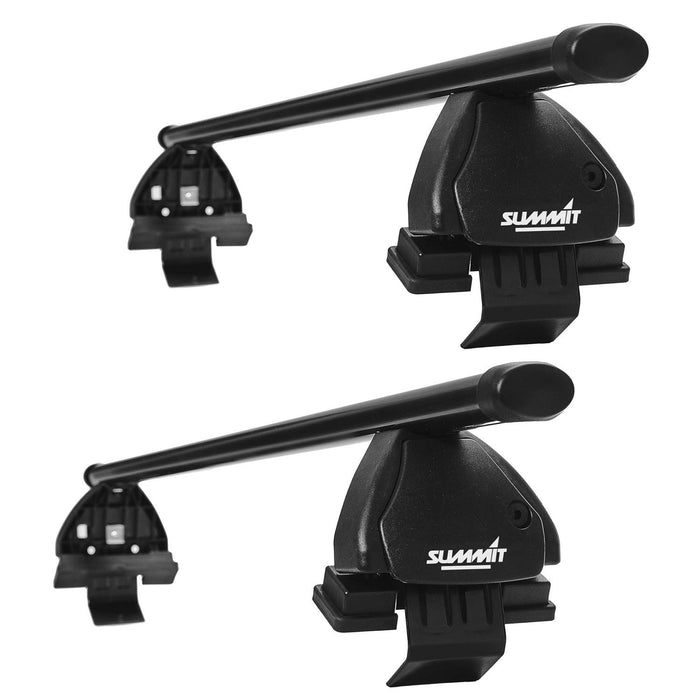 SUP-076 Premium Multi Fit Roof Bars, Black Steel, Set of 2 Summit - UK Camping And Leisure