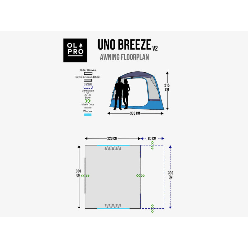 Olpro Uno Breeze® v2 Campervan Awning 17kg
