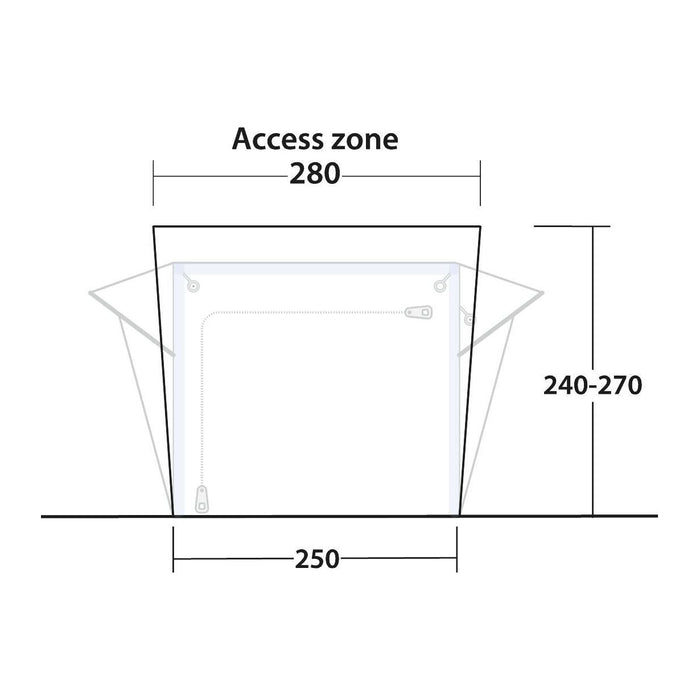 Outwell Tall Connection Crossville 250SA Access zone 240 - 270 cm