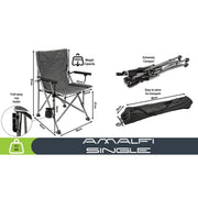 Outdoor Revolution Amalfi Single Camping Folding Armrest Chair - View 10
